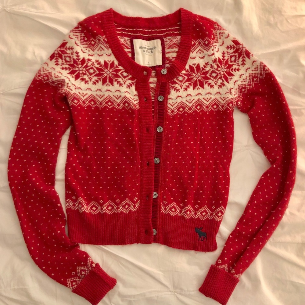 Abercrombie & Fitch Fair Isle Holiday Cardigan